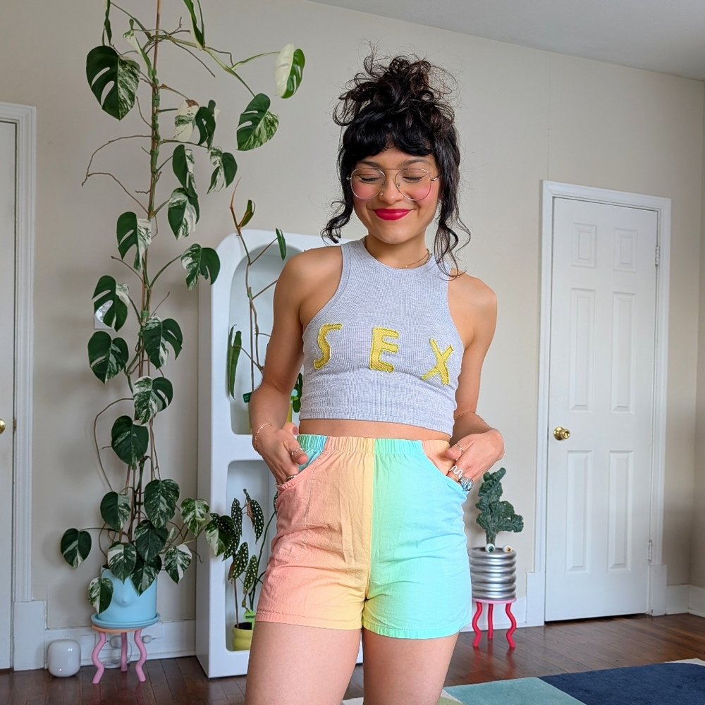 Isabella Eve Apparel rainbow shorts